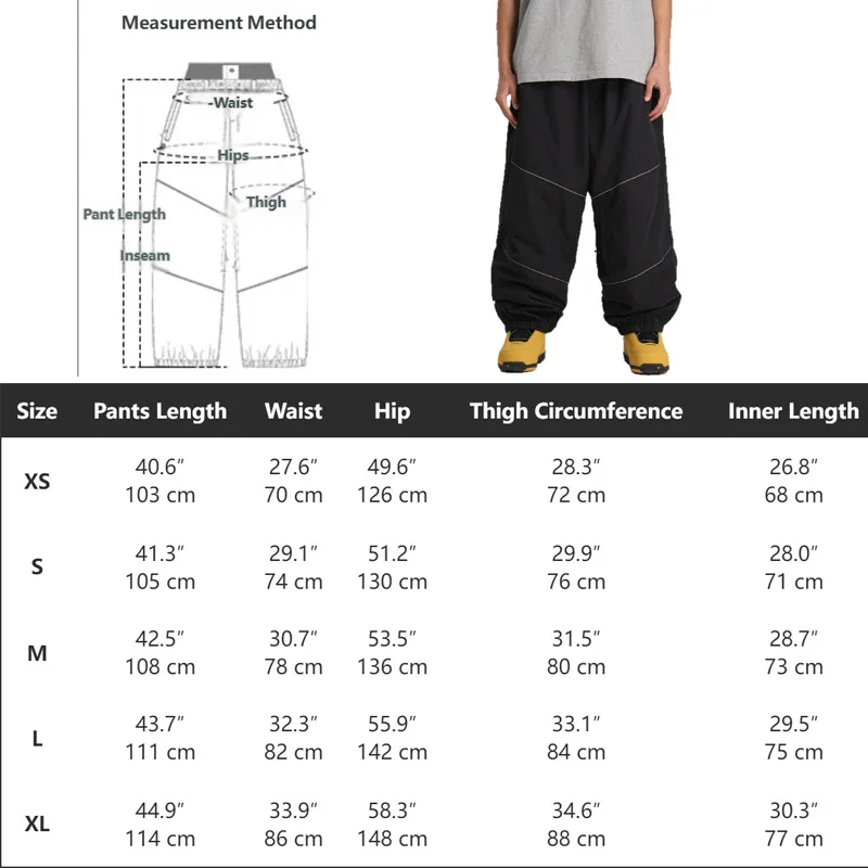 Picture 7: 2026 New Style Block Cargo Snowboard Pants Men Women Waterproof Windproof Loose Drawstring Cuff Unisex Snow Ourdoors Sport