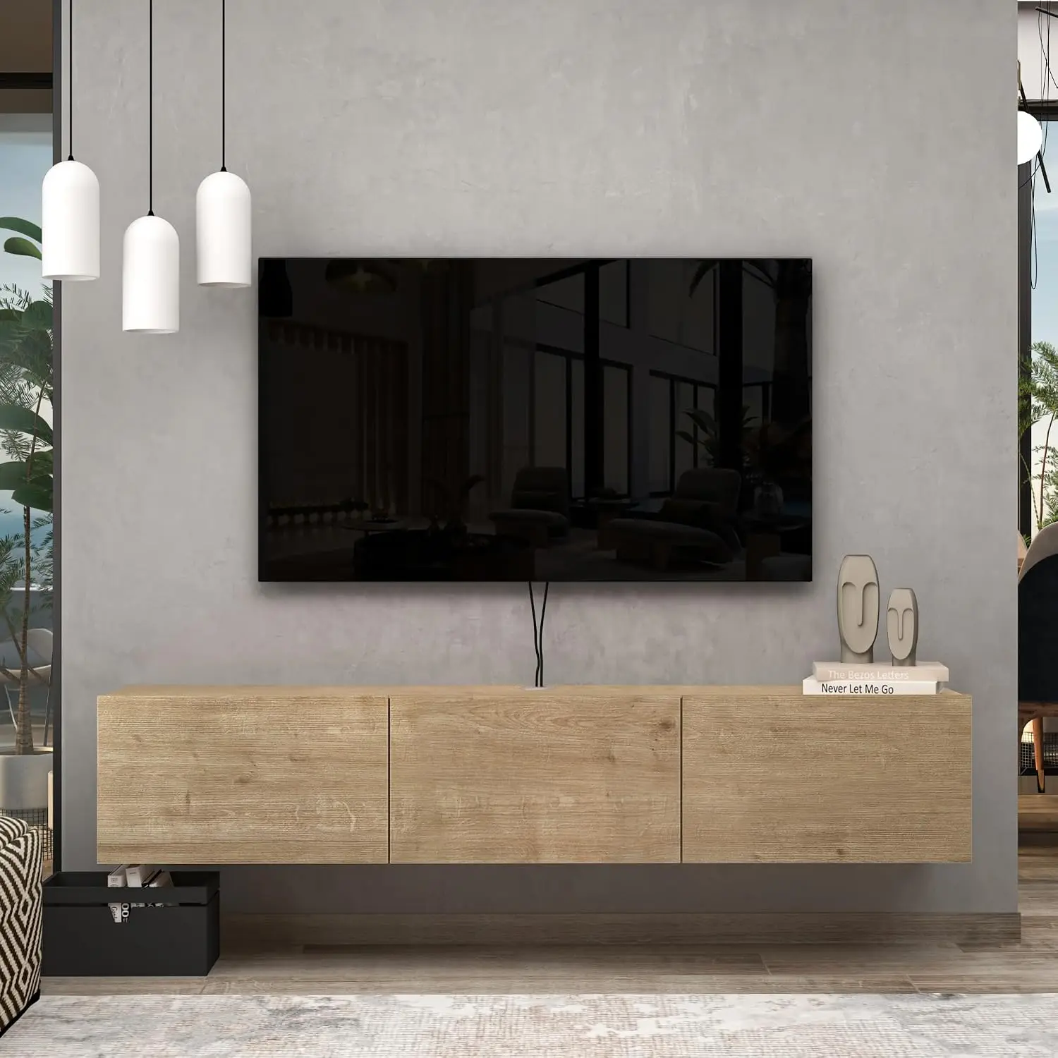 Floating TV Stand Wall Mounted for 65