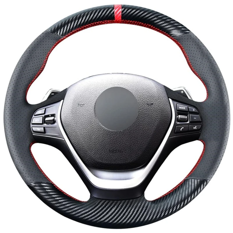 Carbon Fiber Steering Wheel Covers for BMW F25 X3 X4 F20 3 Series F30 F31 F34 4 Series F32 F33 F36 2 Series F45 F46 Accessories