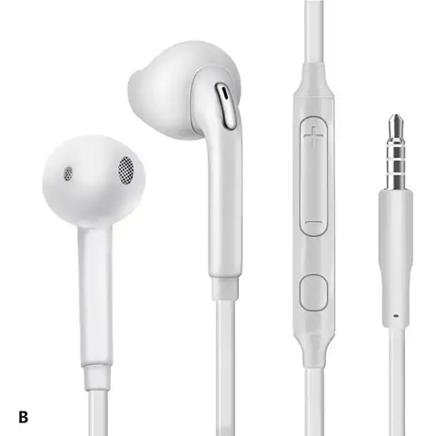 삼성 S6/S7 엣지 휴대폰용 이어폰, 원격 튜닝 서브우퍼, 마이크 포함, 3.5mm 스테레오 잭, 인이어 유선 스포츠 헤드셋