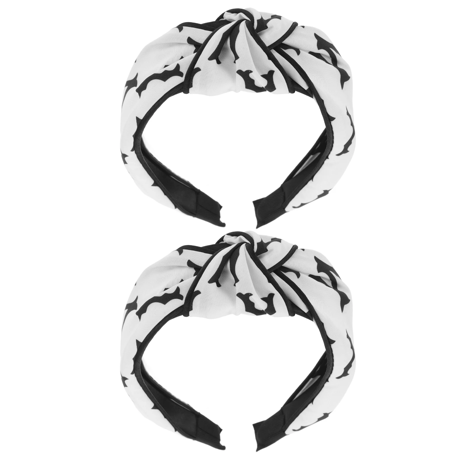 

2 Pcs Bow Headband for Women Wide Non Hair Accessories Face Washing Friendly Fabric Turban Top Headband Spa