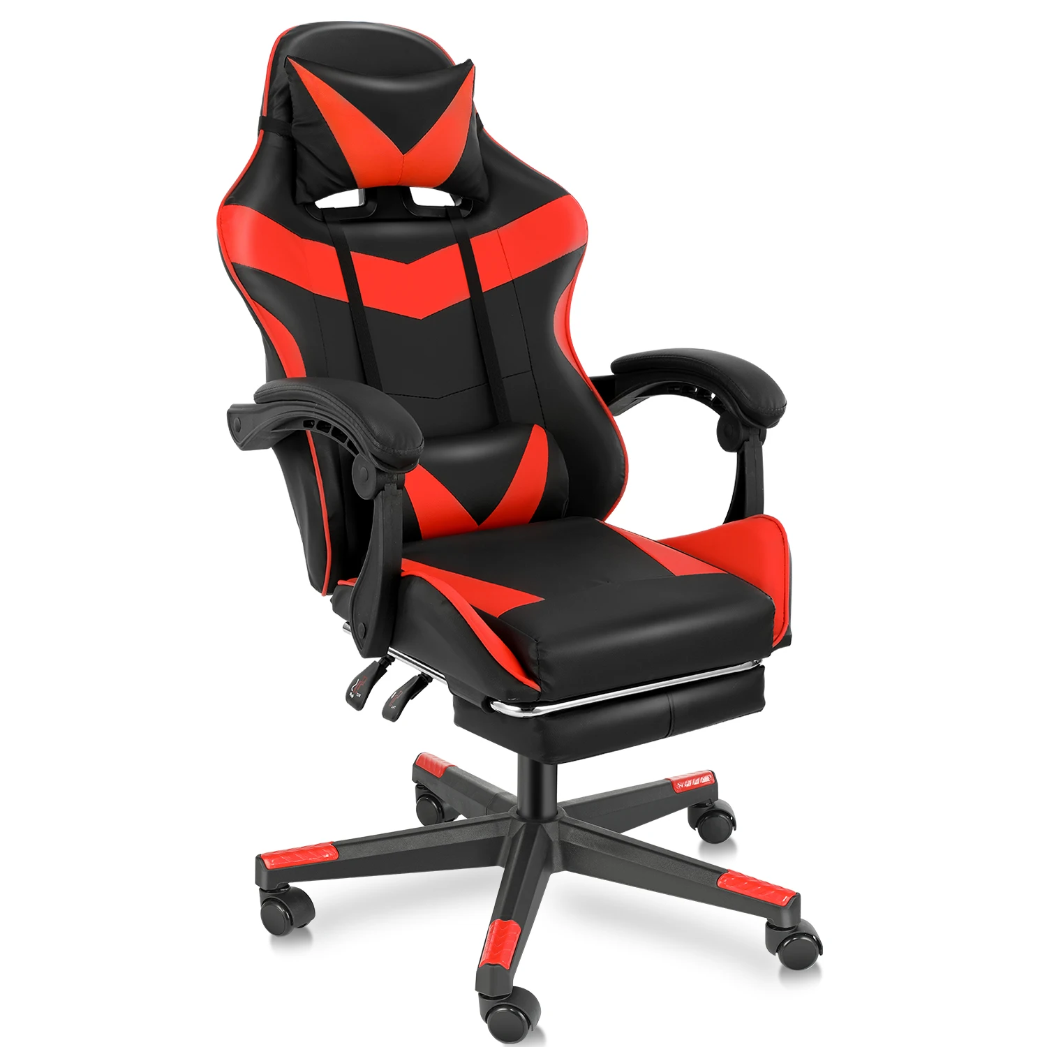 Gaming-Stuhl, Bürostuhl, Schreibtischstuhl, Hochleistungsstuhl. Ergonomisch geformt mit gepolstertem Sitz und verstellbarer Rückenlehne.