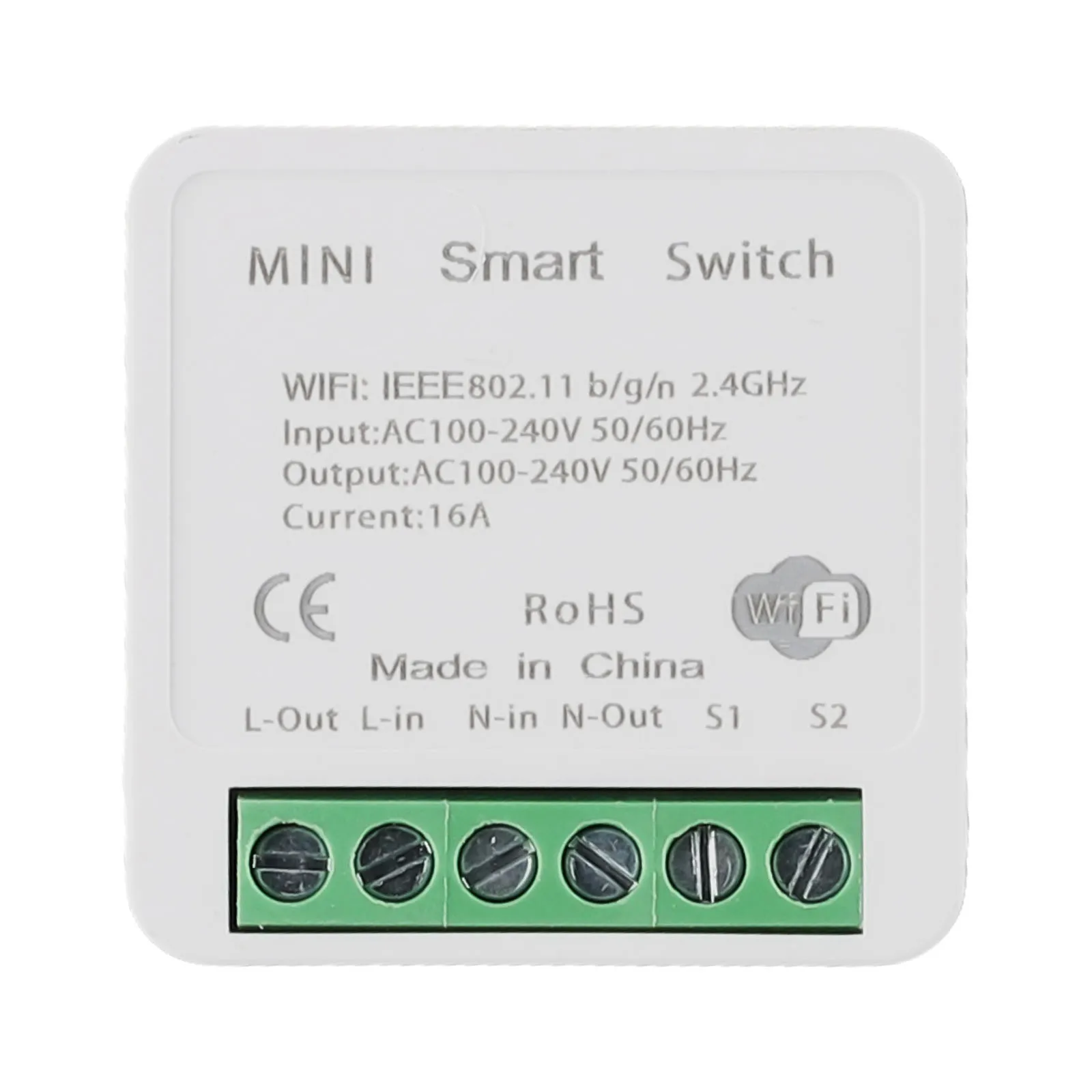 Intelligent WiFi Light Switching Device with Timing Functions; Direct Network Connection Eliminates Need for a Hub; Rated at 16A