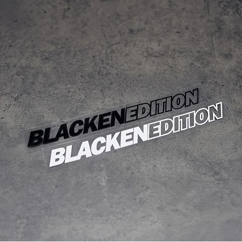 BLA Black Limited Edition Car Sticker, Black Warrior Text Decal for Front Splitter Rear Spoiler Window Glass Auto Styling