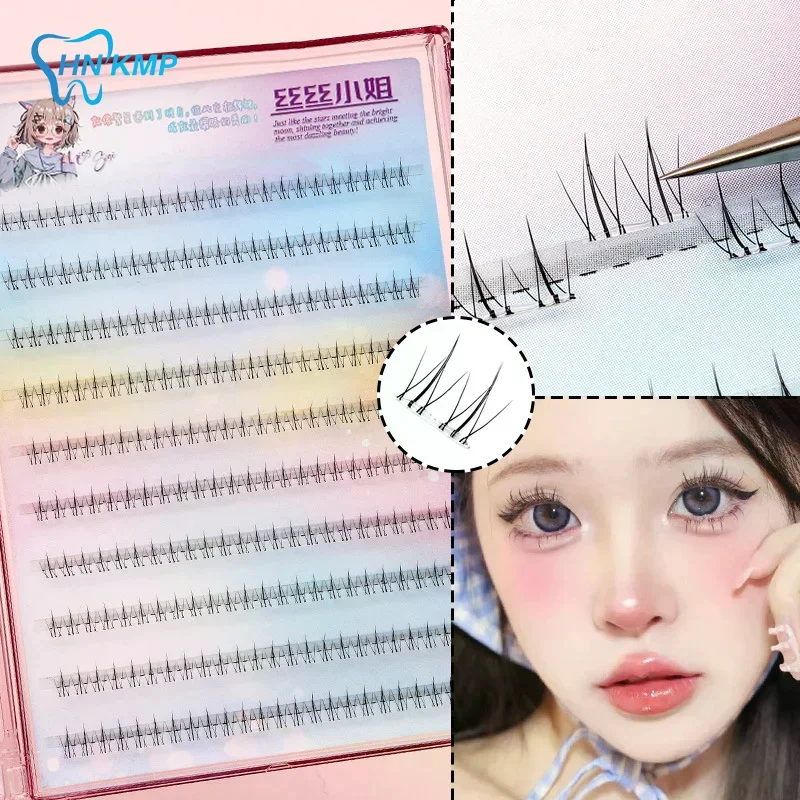 Le ciglia inferiori autoadesive non necessarie colla, possono essere riutilizzate sotto le ciglia per il trucco Ciglia comiche personali fai-da-te