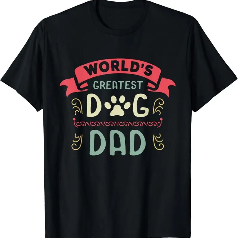 Dog Lover Fathers Day Paw Love Bark Puppy Breeder Doggy T Shirt