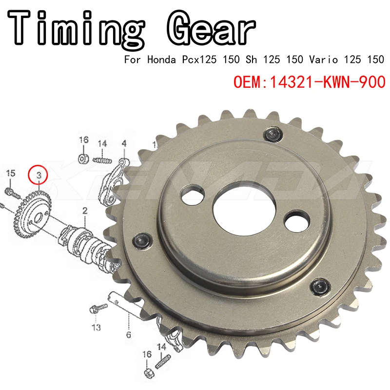 Motorcycle Timing Gear For Honda Pcx125 150 Sh 125 150 Vario 125 150