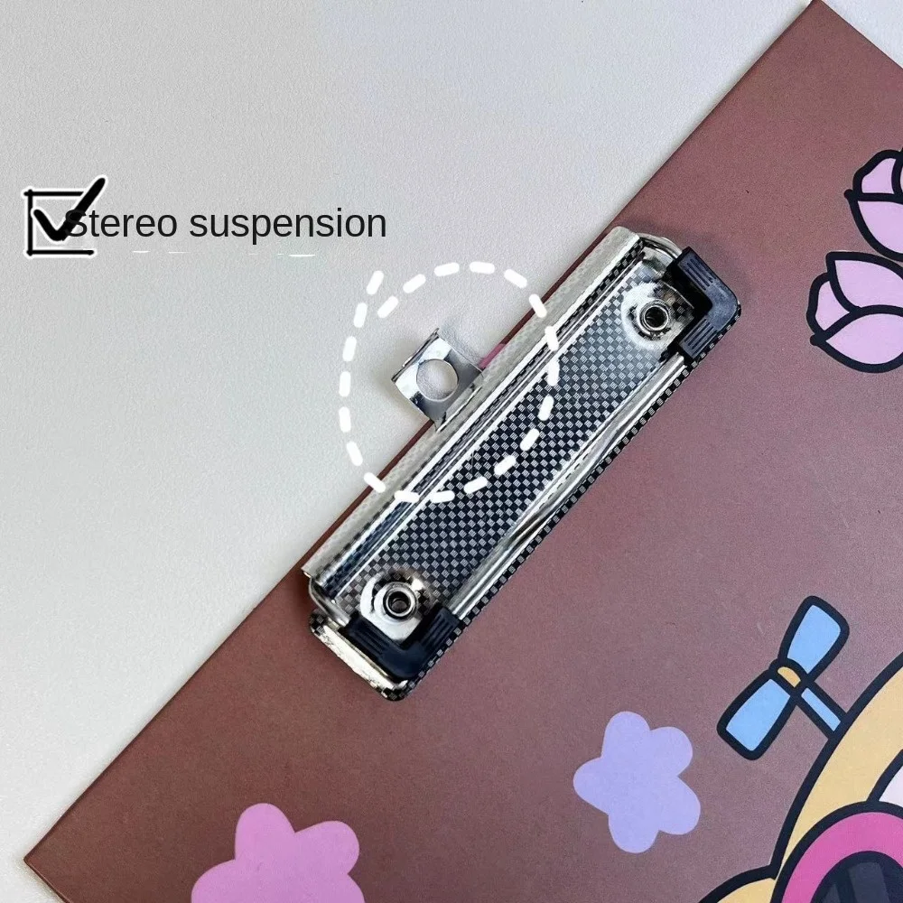 Cute Cartoon File Folder with Clip Writing Sheet Pad Memo Clip Board Pink File Storage Document Holder School