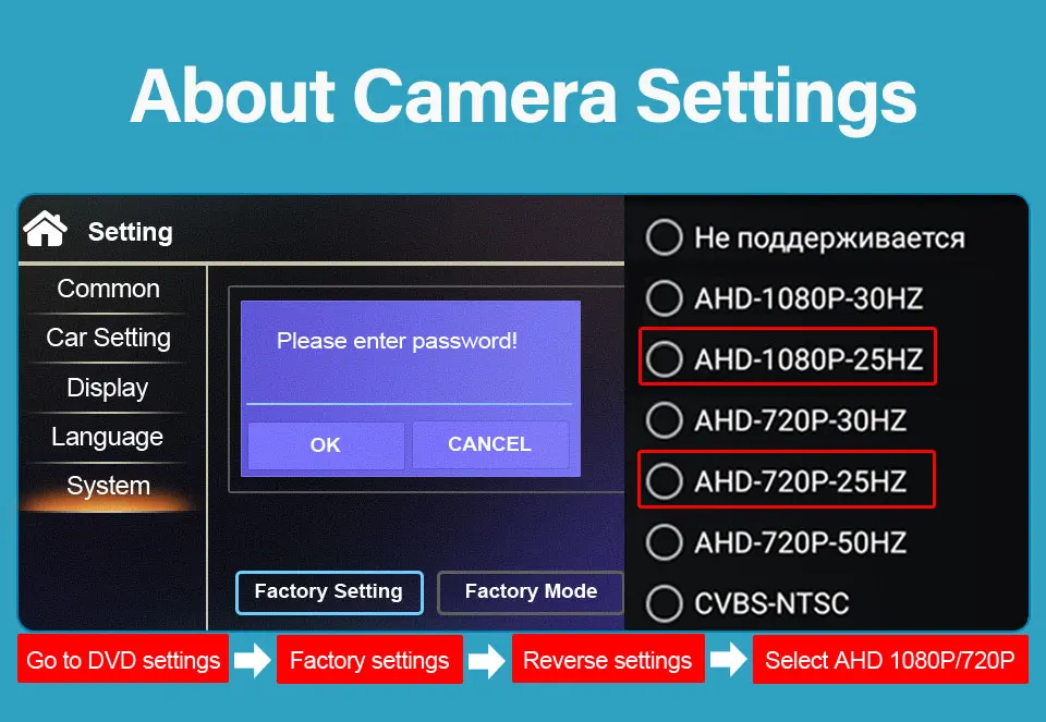 HaiSunny 170 ° 1080P HD AHD Zurück Rückansicht Kamera Für VW Transporter T5 T30 Caddy Passat B5 Touran Jetta GOLF PLUS Rückfahr auto – Detail 8