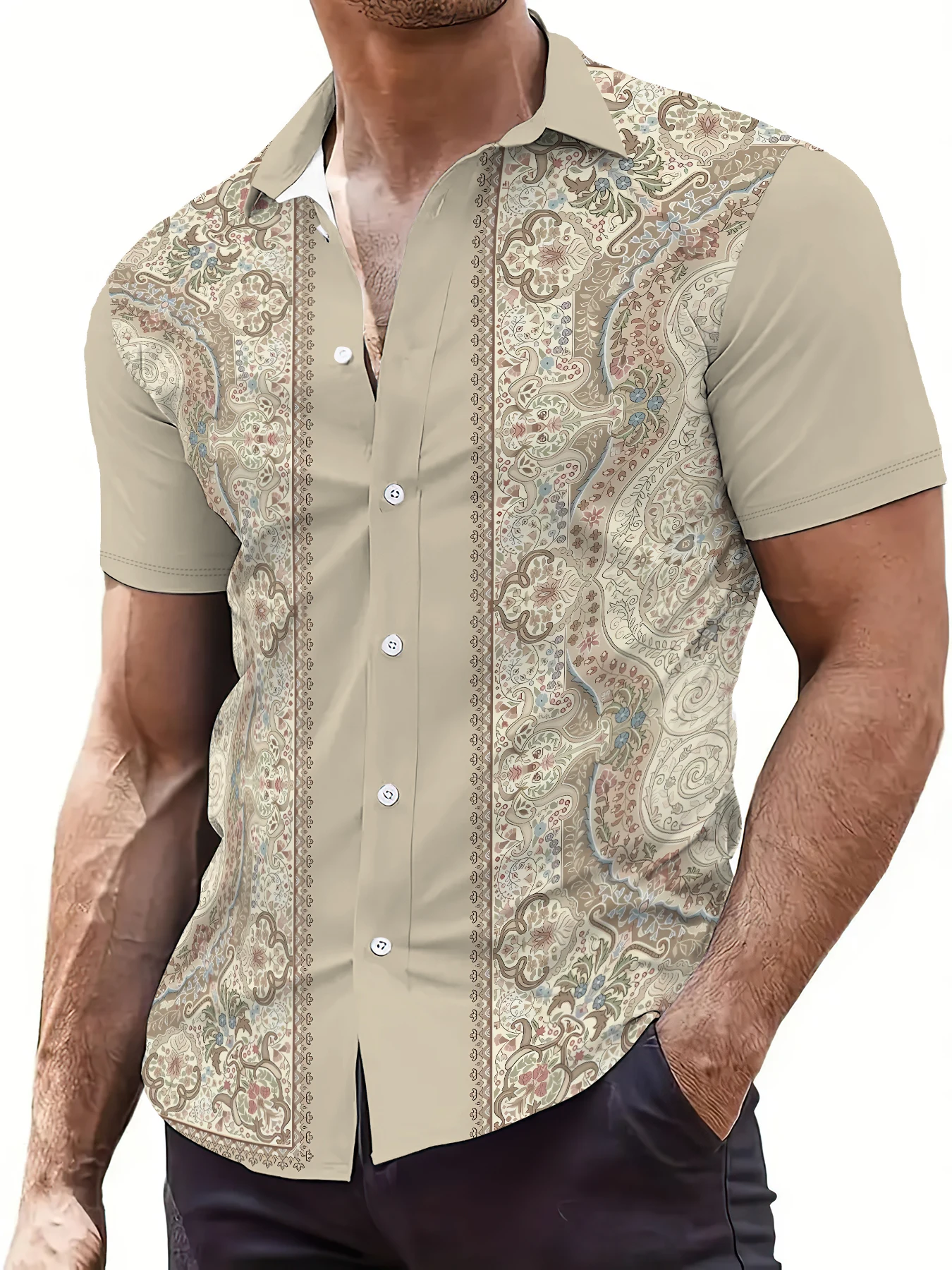 

2026 Summer Men's Shirt - 3D Printed Pattern - Breathable Lightweight Fashionable Casual Outdoor Men's Clothing