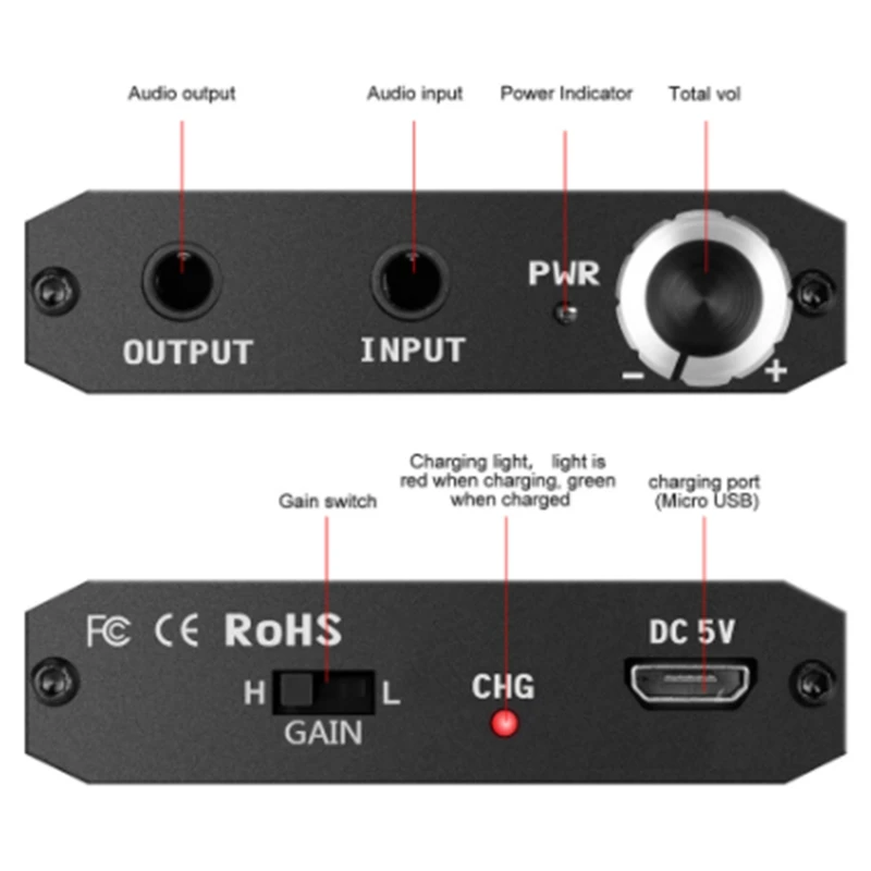 Mini amplificador de auriculares HIFI Fever de alta potencia, amplificador de oído portátil con amplificador operacional Dual NE5532 para teléfono móvil DIY