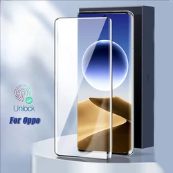 3D Curved Full Glue Unlock Tempered Glass for Oppo Find X8 X7 Ultra X6 X5 X3 X2 Neo Screen Protector For Oppo A2 A1 F27 Pro Plus
