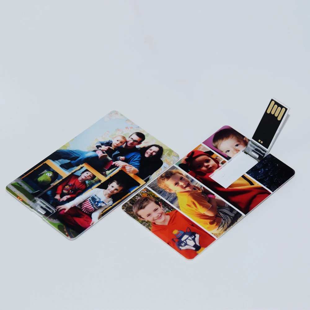 10pcs Free logo 100% capacity 4GB 8GB 16GB 32Gb credit card USB Flash Drive customized logo top quality Creative Pendrive