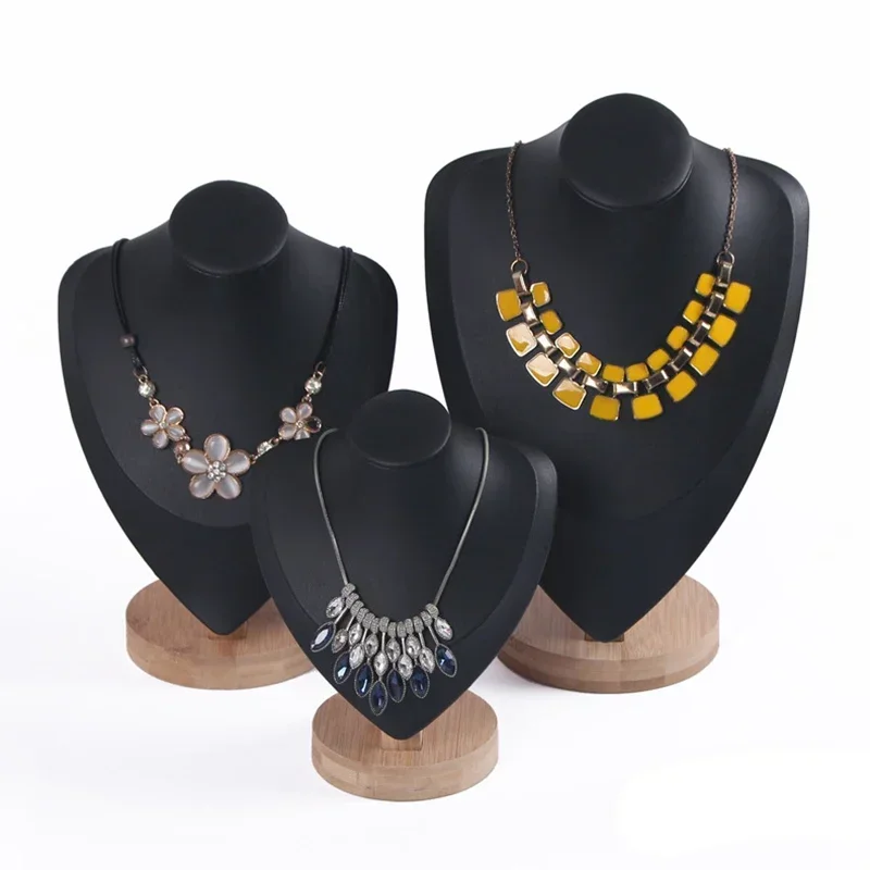 Tre Cổ Đỡ Mặt Dây Chuyền Hiển Thị Trang Sức Giá Đỡ Jewellry Hình Nộm Áo Ngực Cổ Cửa Sổ Hiển Thị Trang Sức Màn Hình Hiển Thị