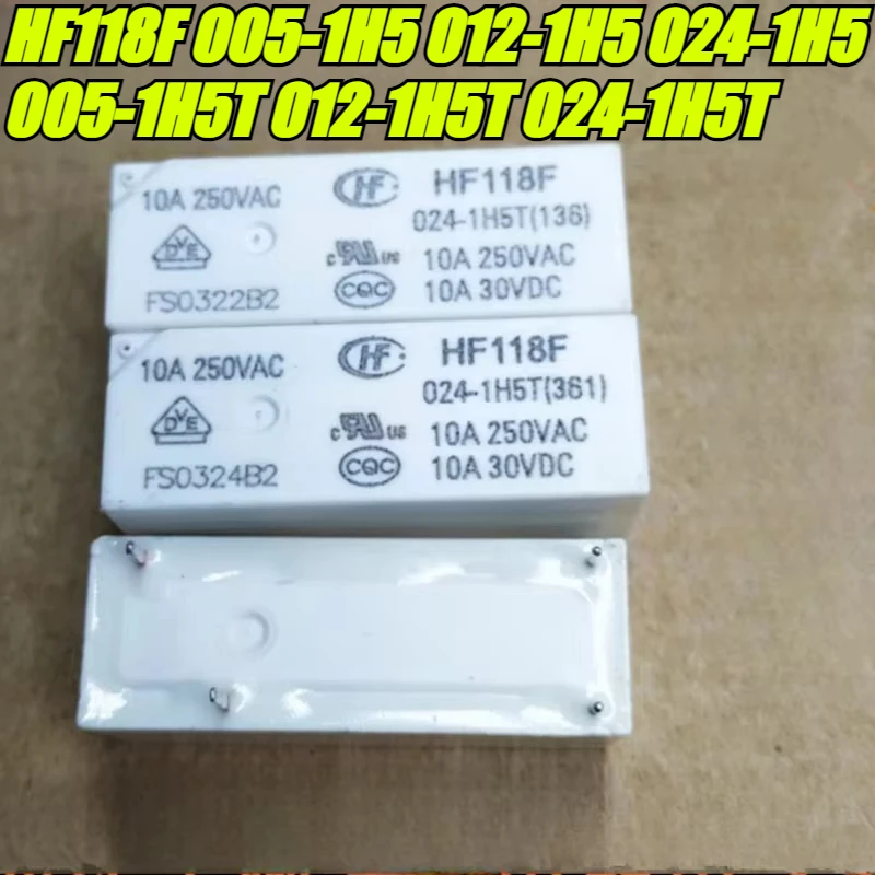 （Brand New Original）1pcs/lot 100% original genuine relay:HF118F 005-1H5 012-1H5 024-1H5 005-1H5T 012-1H5T 024-1H5T 4pins