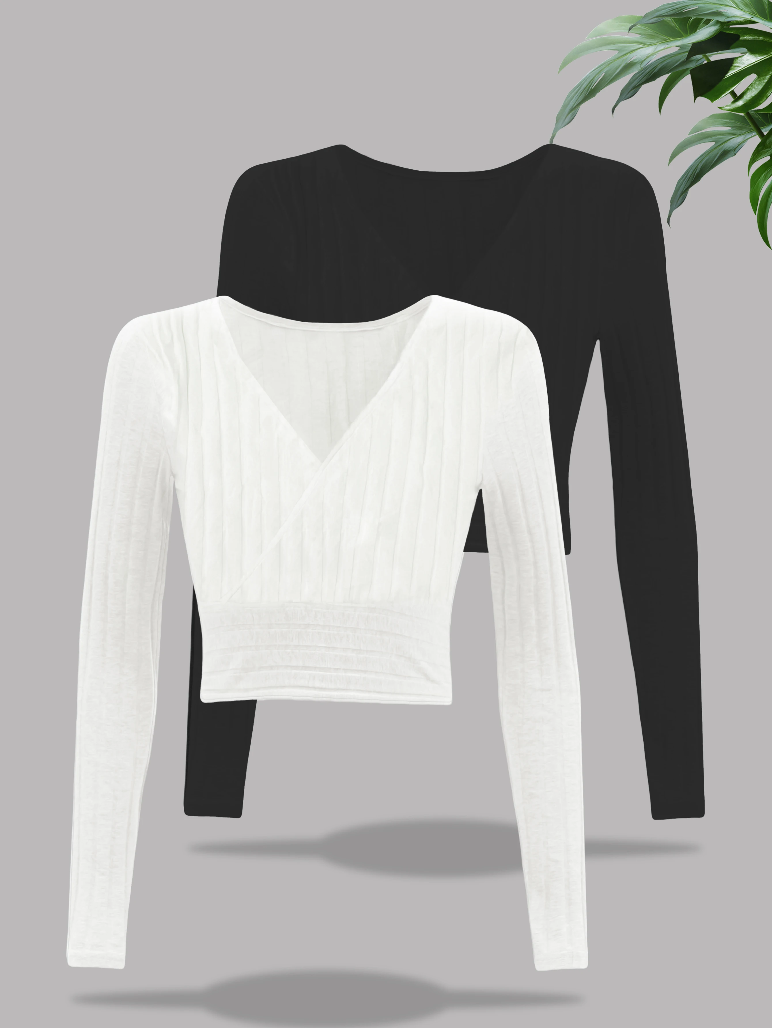 

Новая женская модная повседневная и универсальная однотонная женская футболка с длинными рукавами, комплект из двух предметов