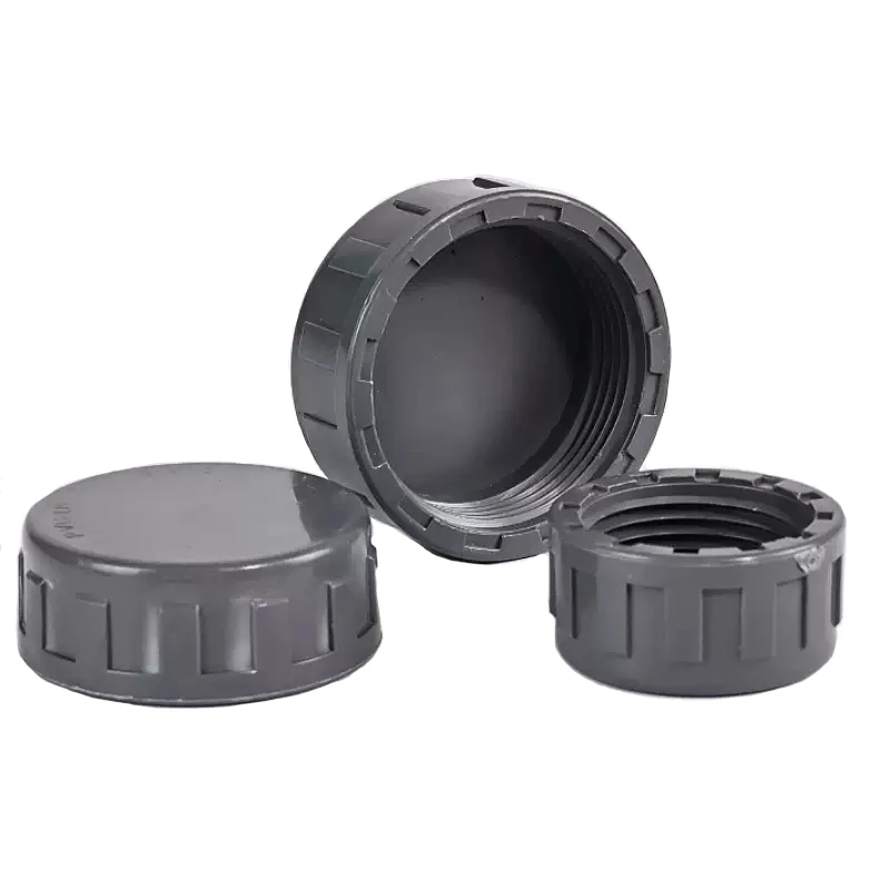 1-100pc 20-60mm Grey PVC Female End Cap Aquarium Fish Tank Drain Cap Screwed Cap Garden Irrigation Pipe Connector Water Tube Cap