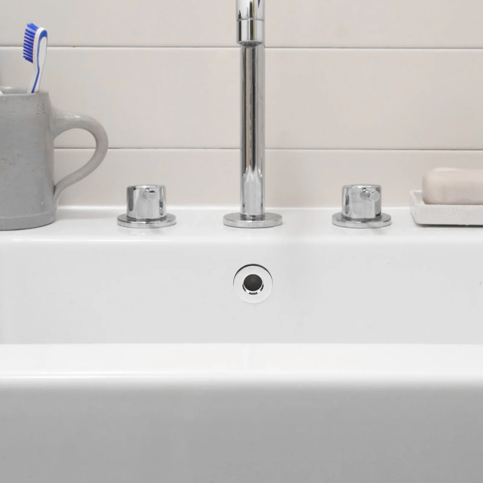 

4Pcs Sink Basin Overflow Covers Durable Copper Replacement Overflow Cap Round Trim Cover Easy Install for Bathroom Sink