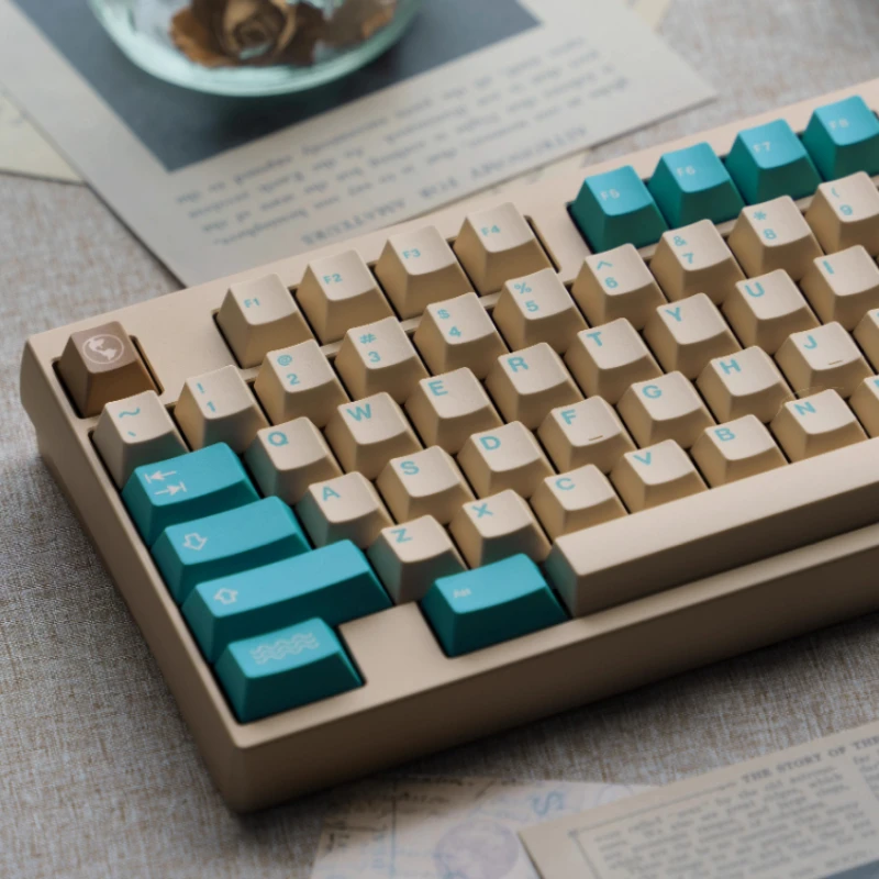 

MiFuny GMK Earth Tones Theme Keycaps Set PBT Cherry Profile Dye Sublimation Custom Key Caps Mechanical Keyboard Accessories Gift