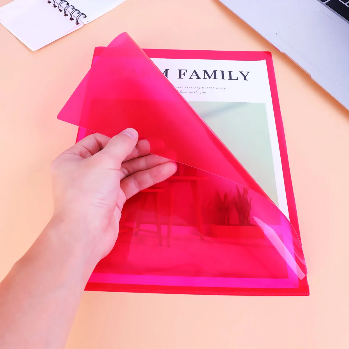 

20pcs Insert L Shape File Organizer A4 Size Moisture Resistant Tear Resistant Plastic For School Office Daily Use Clear