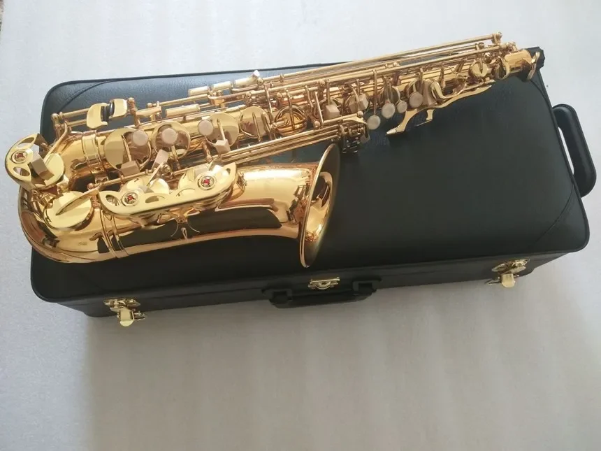 

New Arrival 875EX Alto Saxophone Eb Tune Brass Lacquer Gold Professional Woodwind Instruments With Accessories Free Shipping