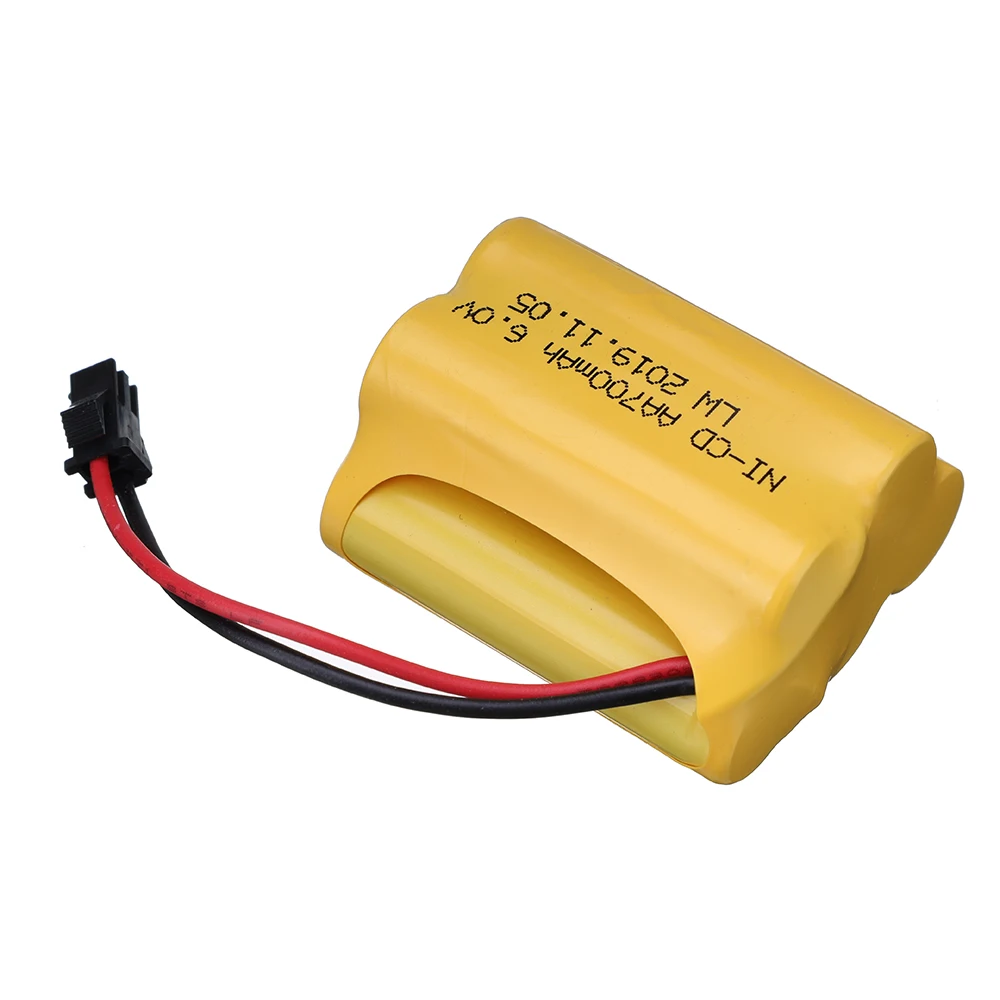 (SM plug) 6v 700mah Rechargeable Battery + USB Charger For Rc toys Cars Tanks Truck Robot Boat AA Ni-CD 6v 700mah Battery Pack