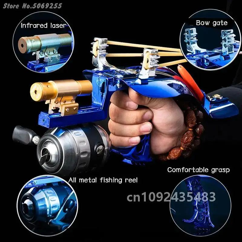 New Powerful Fishing Slingshot Set Shooting Catapult Hunting Outdoor Launcher or Fishing Hunting Precision Shooting Fish Tool