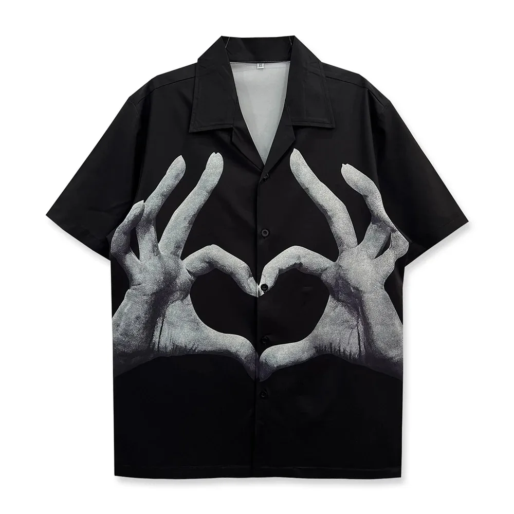 

Dark Retro Funny Graphic Print Men's Shirt - 2026 New Summer Street Style Top s-5XL