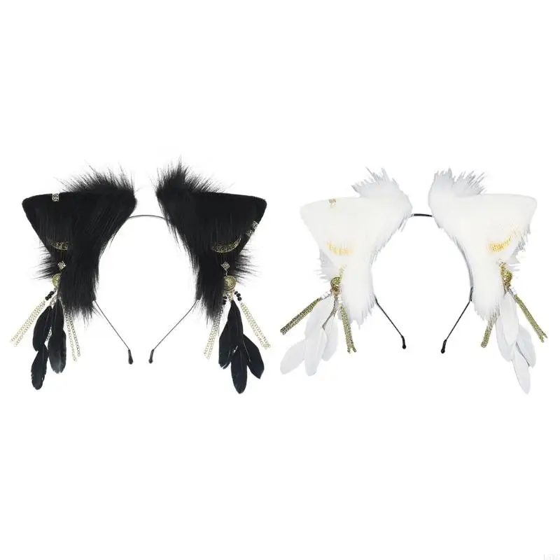 

L5YC Comic Con Anime Headband With Tassel Furry Animal Sexy Devil Carnivals Party Toy