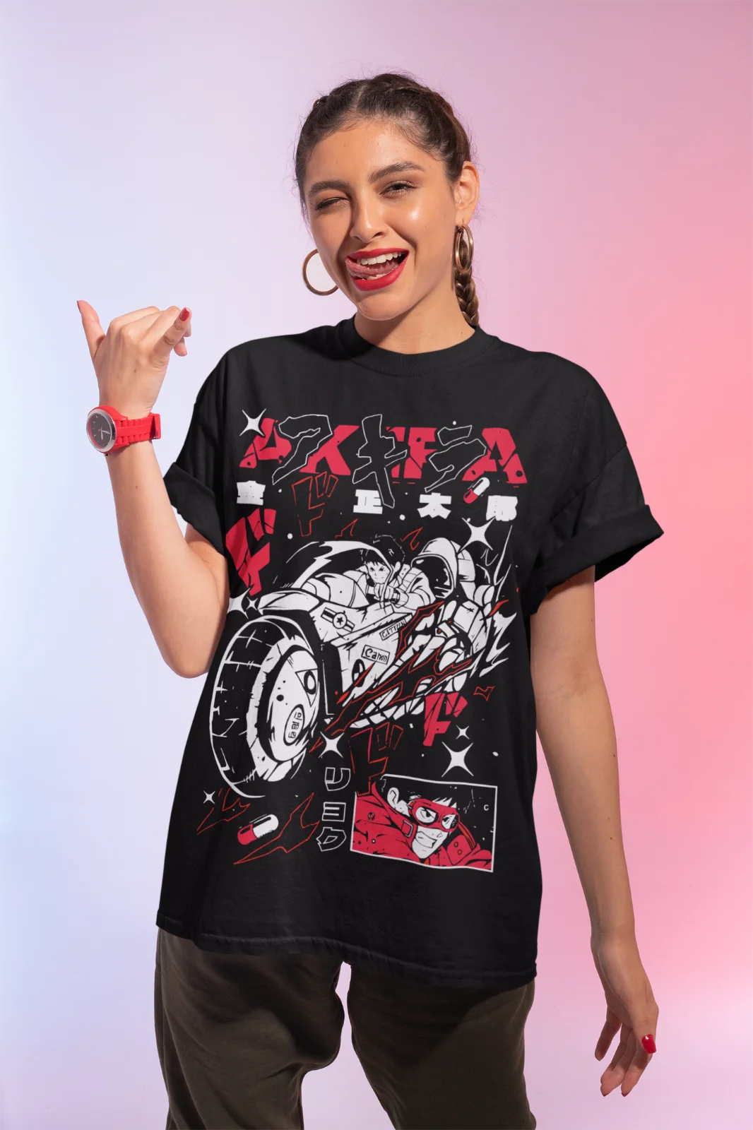 T-shirt Akira Anime, chemise rétro Neo TakManga Tetsuo oke eda, t-shirt doux