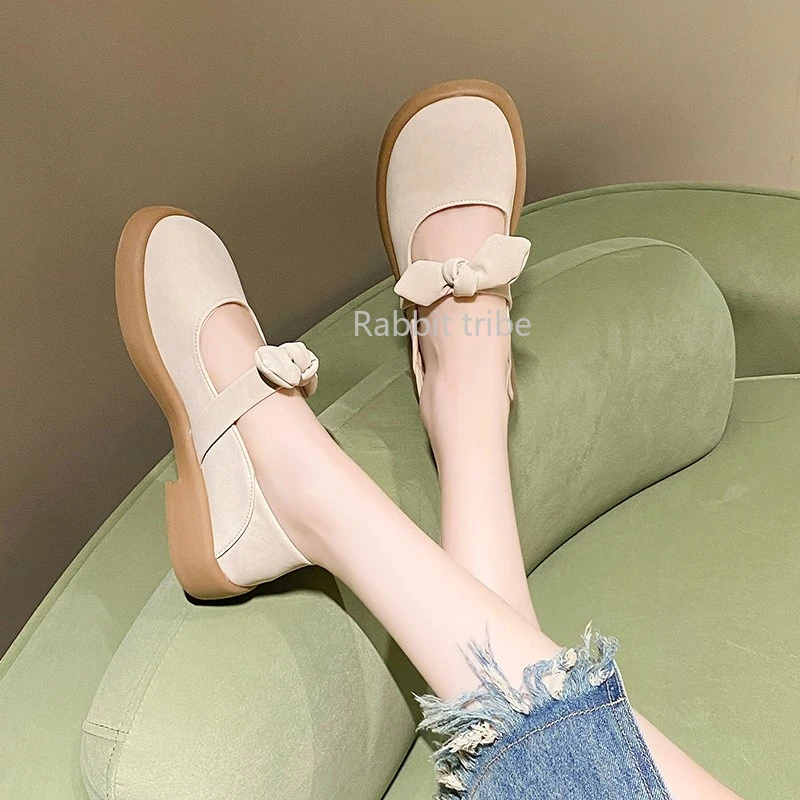 

2024 New Thick Sole Lolita Shoes Japanese Style Mary Jane Shoes Women Platform Round Toe JK Uniform Shoes Cosplay High Heels