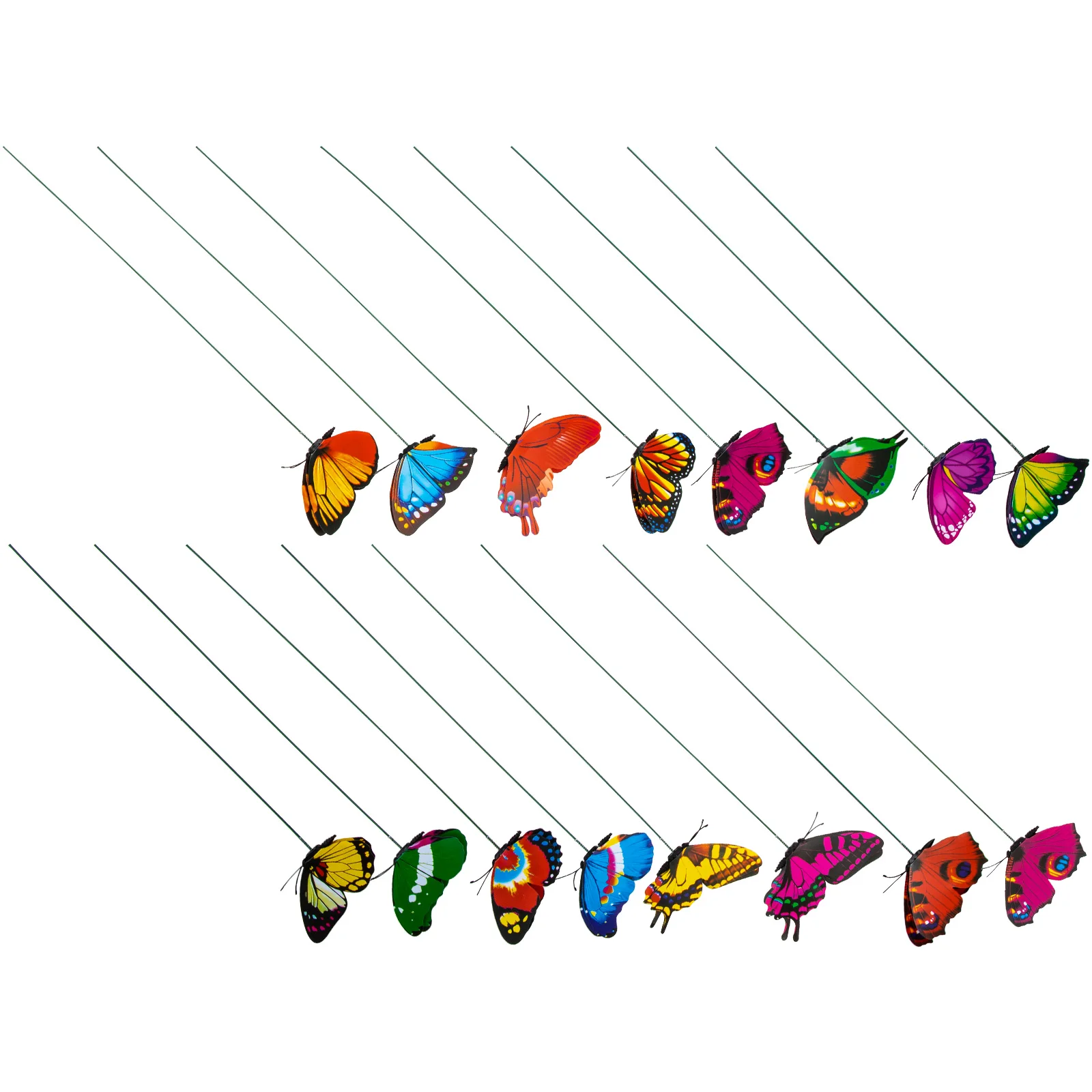 

50 Pcs Simulated Butterfly Decoration Vivid Outdoor Garden Miniature Lawn Ornaments PVC Durable Gifts Household Decor