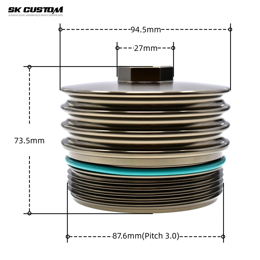 SK CUSTOM Кованый алюминиевый корпус масляного фильтра для BMW N20 N26 N51 N52 N53 N54 N55 Крышка масляного фильтра двигателя