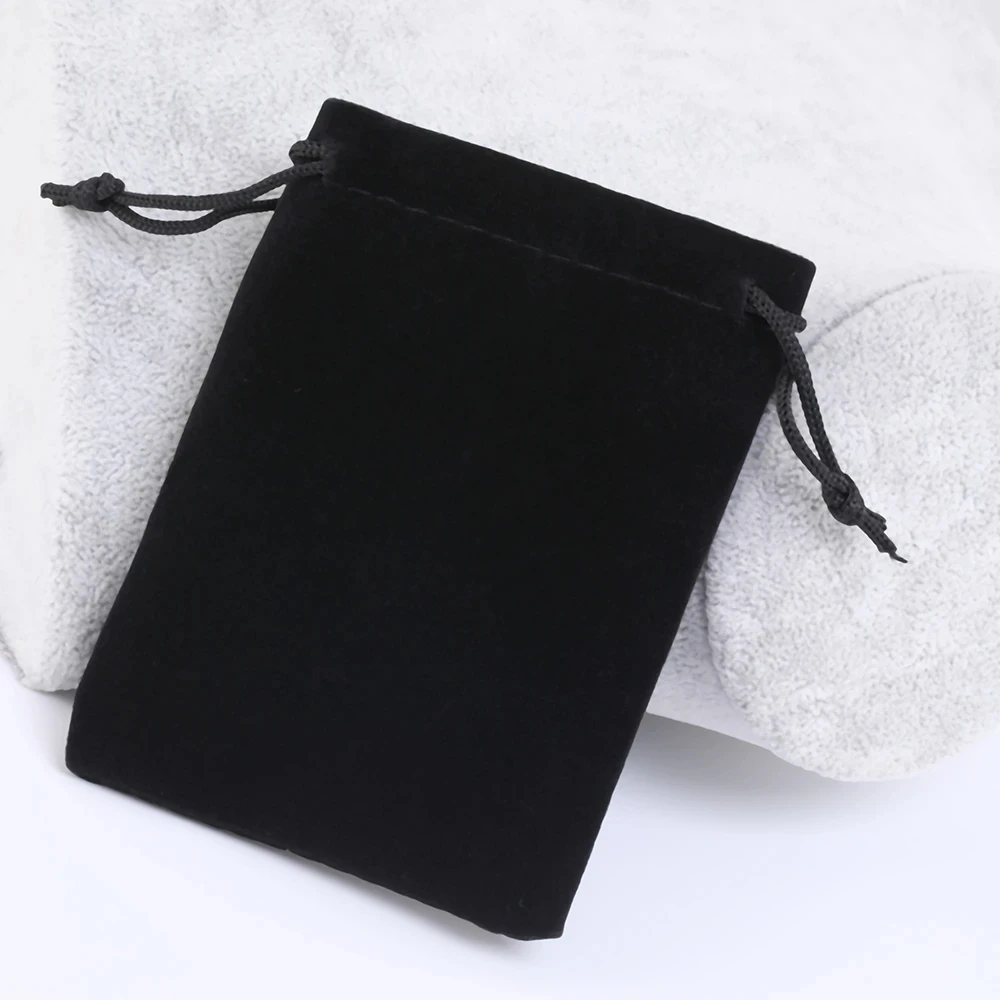 Teamer Black Jewelry Storage Box Gift Velvet Bag For Necklace Keychain Earring Bracelect Bangle Brooch Package Display Wholesale