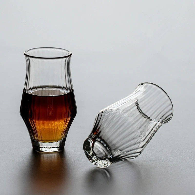 Moderne Japanische Hitzebeständige Glasbecher Kristallklare Teetasse für Kaffee, Saft, Sake Persönlicher Bürogebrauch Wohndekoration