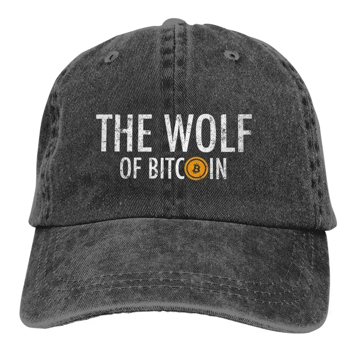 Pure Color Cowboy Hats The Wolf Women's  Sun Visor Baseball Caps Bitcoin Crypto Miners Peaked Trucker Dad 