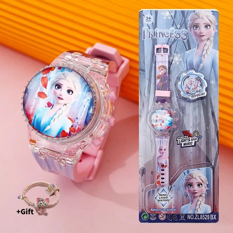 

Единорог принцесса Эльза детские проекционные часы с героями мультфильмов электронные цифровые вспышки студенческие игрушечные часы крутые