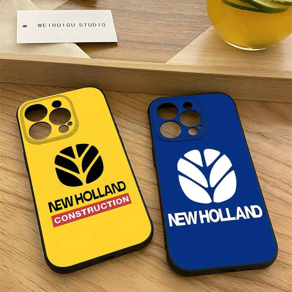 N-new holanda nhag tratores caso de telefone para 14 pro max para iphone 15 16 13 12 mini 11 xr x xs pro max 8 7 plus capa traseira