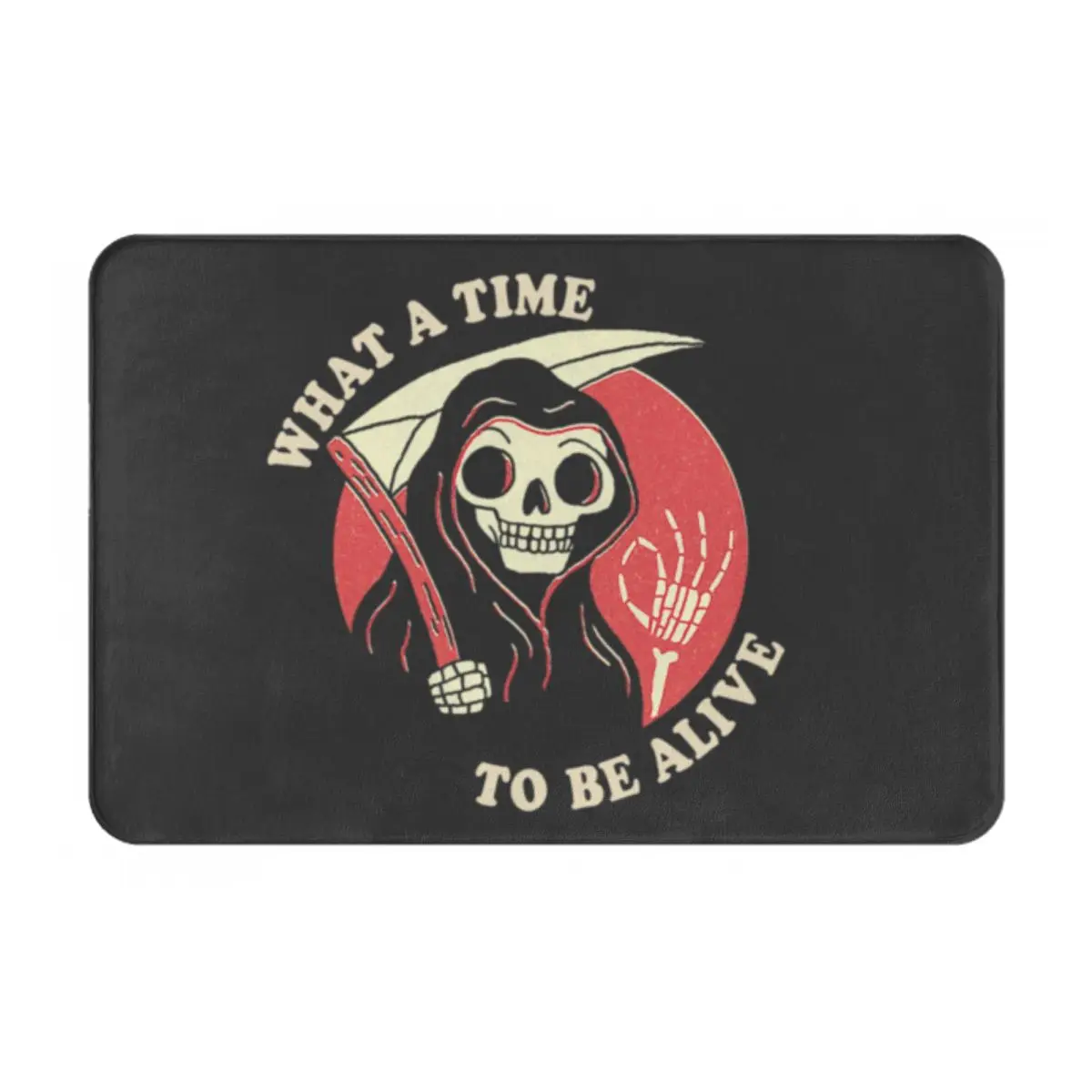 Tapis de sol antidérapant « What A Time To Be Alive » pour entrée d'appartement loft, paillasson de porte latérale de petite taille