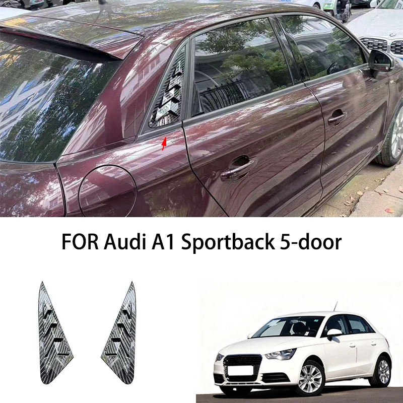 

Подходит для Audi A1 Sportback 5-дверный 2011-2017 ABS глянцевый черный спойлер из углеродного волокна заднего стекла жалюзи накладка