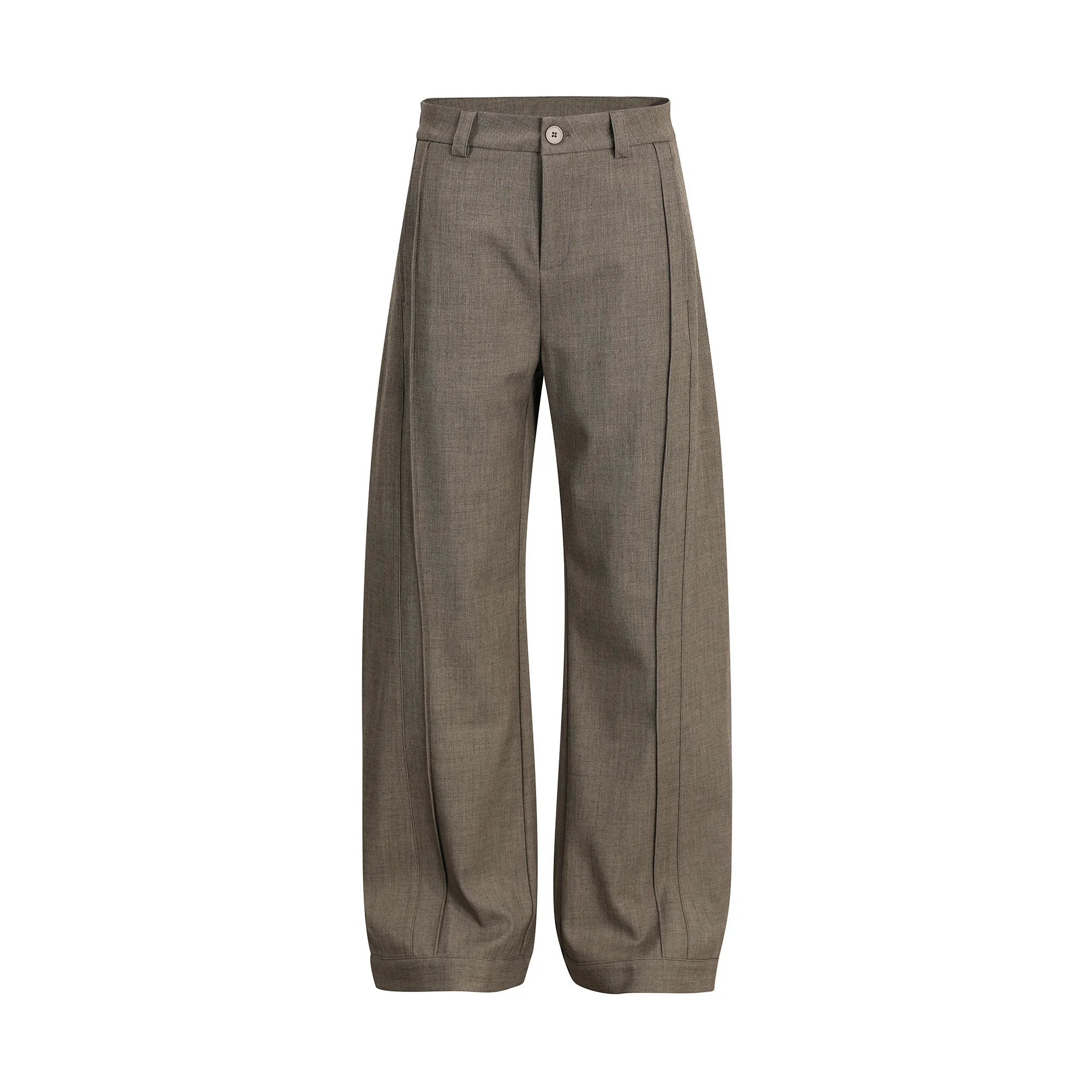 

Брюки унисекс прямого кроя с высокой талией в стиле ретро, свободные, повседневные, из полиэстера, с деконструированным дизайном