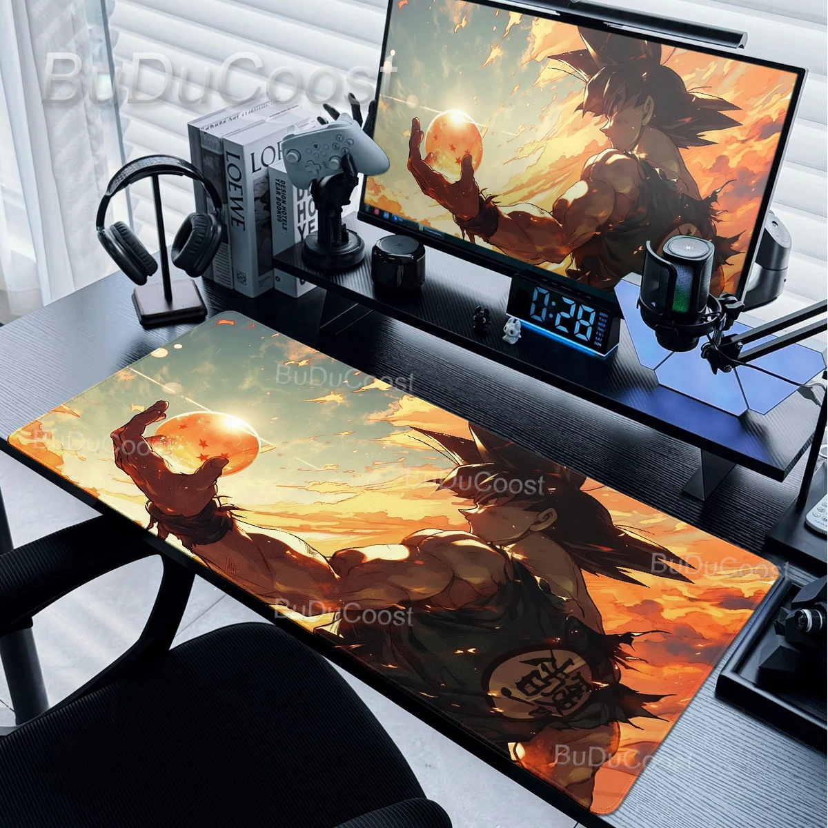 HD-Druck Dragon Ball Mauspad Japanischer Anime Goku Große Schreibtischunterlage PC-Tastatur Erweiterte Matten Gummiunterlage Gaming-Zubehör