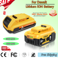 DCB200 20V For Dewalt Battery Compatible with power Tools 18V 8Ah Rechargeable electric tool Lithium batteries 20V 18Volt 18v