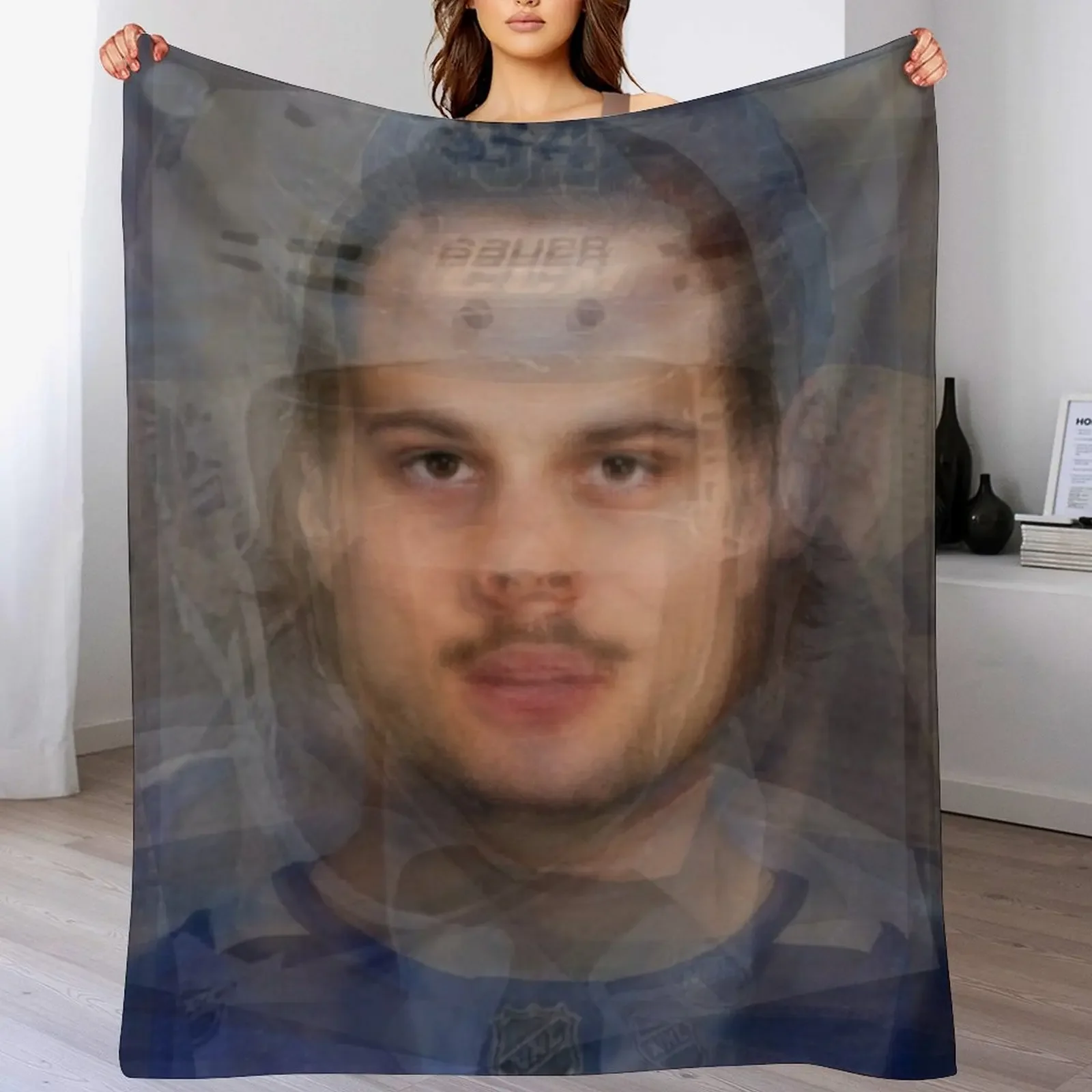 

Auston Matthews Portrait Throw Blanket No Pilling Soft Warm Blanket for Bed