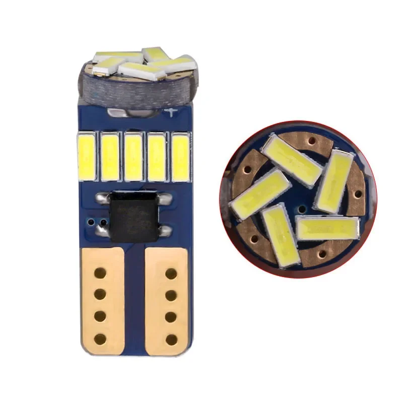 2 шт. T10 W5W Светодиодные габаритные огни Canbus T10 168 194 W5W 15smd 4014 Автомобильные светодиодные фонари Внутренняя лампа Огничивания номерного знака