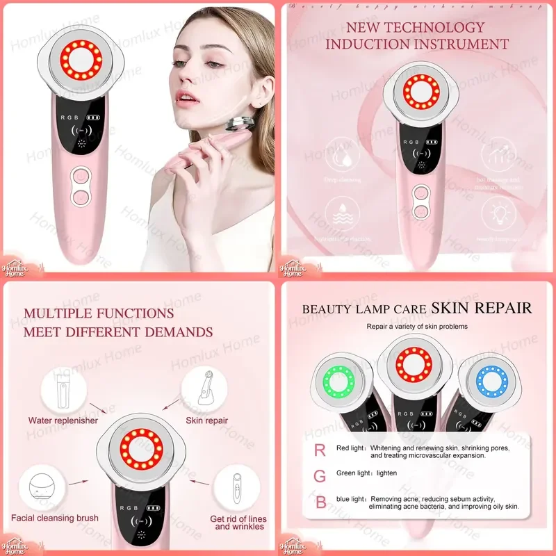 Latest Facial Skin Lifting Device RF Beauty Instrument for Skin Tightening Anti Aging Face Lift Care Tool EMS Microcurrent