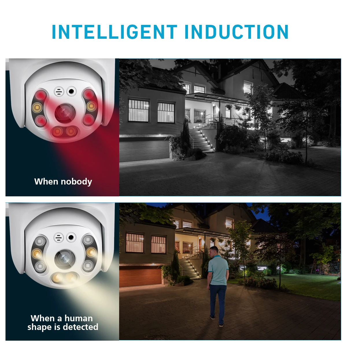 كاميرا iCSee 8MP PTZ Wifi IP خارجية 5X تكبير رقمي AI كشف الإنسان 4MP كاميرا لا سلكية أمن الصوت CCTV واي فاي مراقب #5