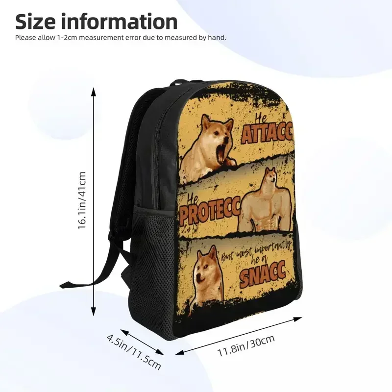 Cheems Memes Shiba Inu Doge Backpacks for Men Women Waterproof College School Bag Printing Bookbag