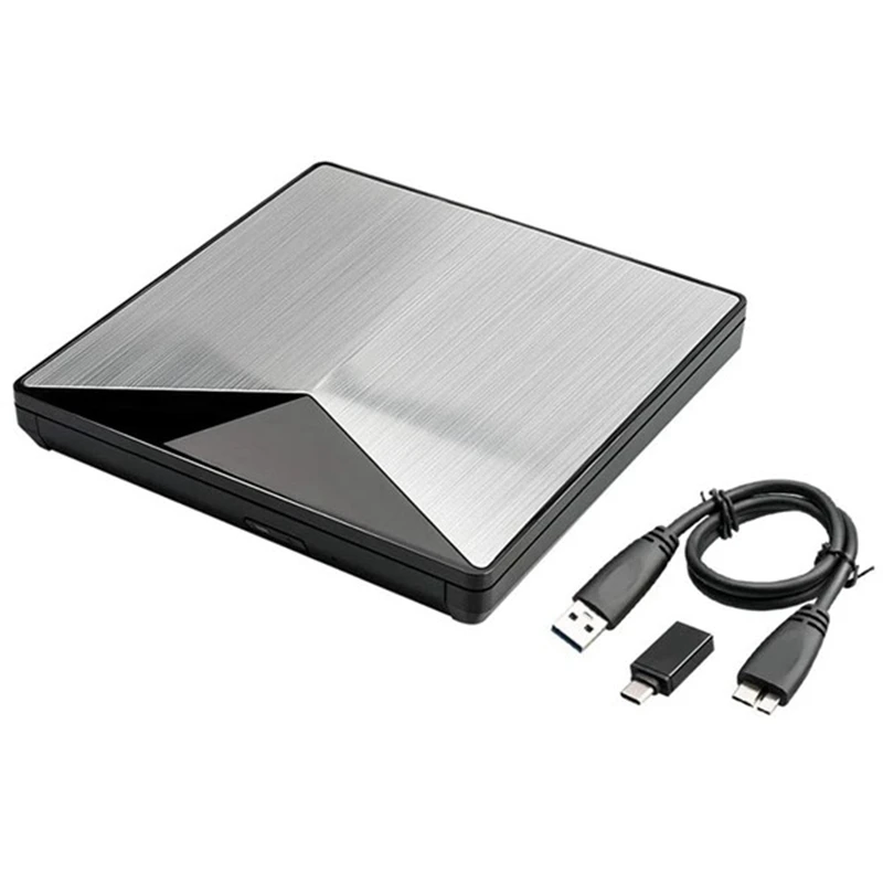 

USB3.0 Bluray Drive External CD DVD Burner Type-C BD CD DVD Player Supports 3D For Laptop Desktop Mac OS Windows