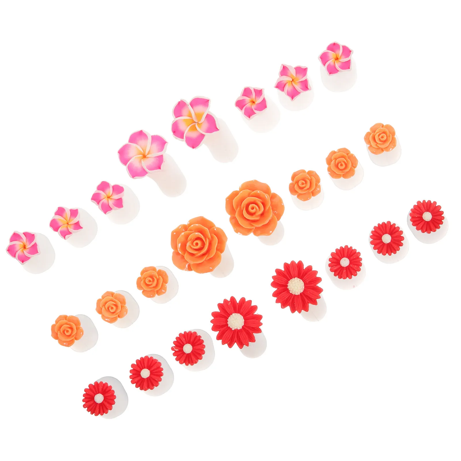 

24 шт. силиконовые разделители для пальцев ног с цветочным дизайном, мягкие, многоразовые, для педикюра, разделители для ногтей, принадлежности для маникюра, разделители для пальцев ног